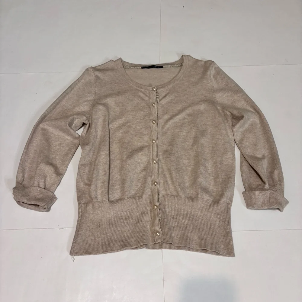 Maurices Light Tan Cardigan Sweater - Picture 1 of 12